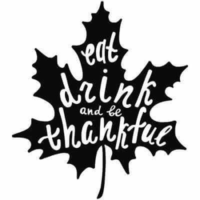 Adesivo Decorativo - eat drink and 0,59x0,66 Metros (Coma, beba e seja grato)