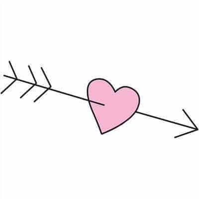 Adesivo Decorativo Flecha Coracao Medidas 1,51x0,59 Metros - Papel na Parede