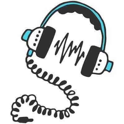 Adesivo Decorativo - Fone Azul - Medidas 0,59x0,70M - Papel na Parede