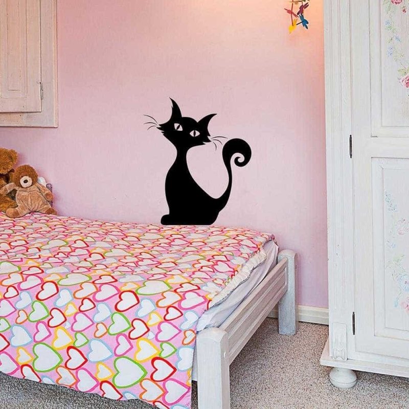 Adesivo Decorativo - Gato - Medidas 0,59x0,68M - Papel na Parede