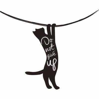 Adesivo Decorativo - Gato Pendurado - Medidas 0,72x0,59M - Papel na Parede