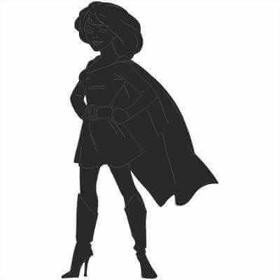 Adesivo Decorativo Heroina E Medidas 0,59x1,04 Metros - Papel na Parede