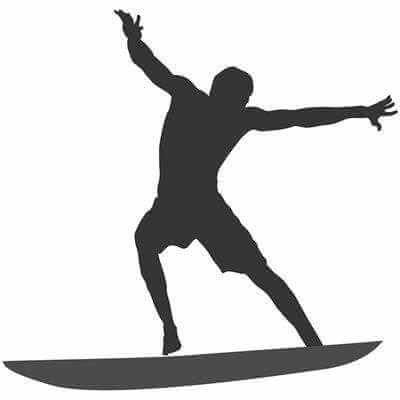Adesivo Decorativo - Homem Surfando - Medidas 0,61x0,59M - Papel na Parede
