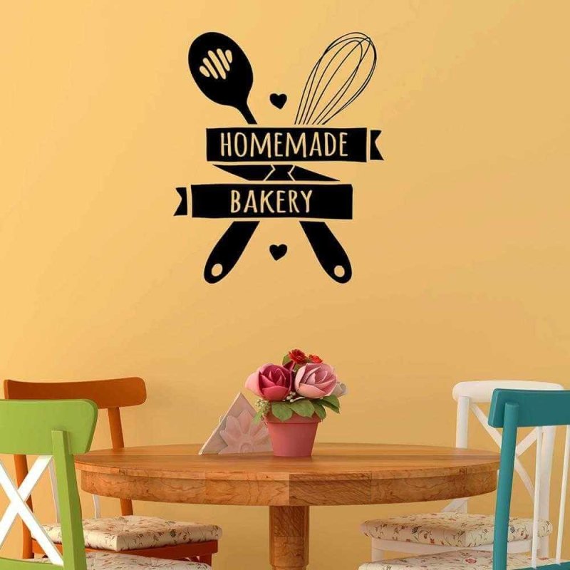 Adesivo Decorativo - homemade 0,59x0,71 Metros (Confeitaria feito em casa) - Papel na Parede