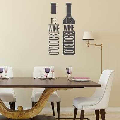 Adesivo Decorativo - its wine 0,59x1,17 Metros (É hora de vinho) - Papel na Parede