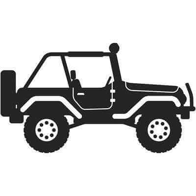 Adesivo Decorativo - Jeep - Medidas 1,04x0,59M - Papel na Parede