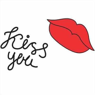 Adesivo Decorativo Kiss You Medidas 0,95x0,59 Metros (Beijar você) - Papel na Parede