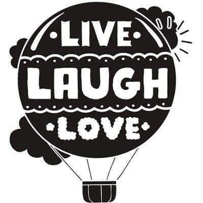 Adesivo Decorativo Live Laugh Love Medidas 0,59x0,64 Metros (Viva, ria e ame) - Papel na Parede