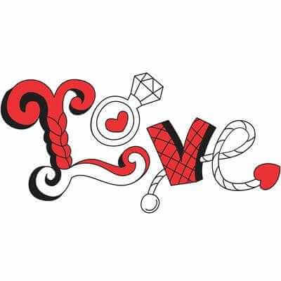Adesivo Decorativo Love Anel Medidas 1,13x0,59 Metros (Amor) - Papel na Parede