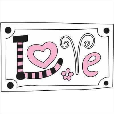 Adesivo Decorativo Love Medidas 0,96x0,59 Metros (Amor ) - Papel na Parede