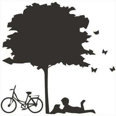 Adesivo Decorativo Menino Arvore Medidas 0,6x0,59 Metros - Papel na Parede