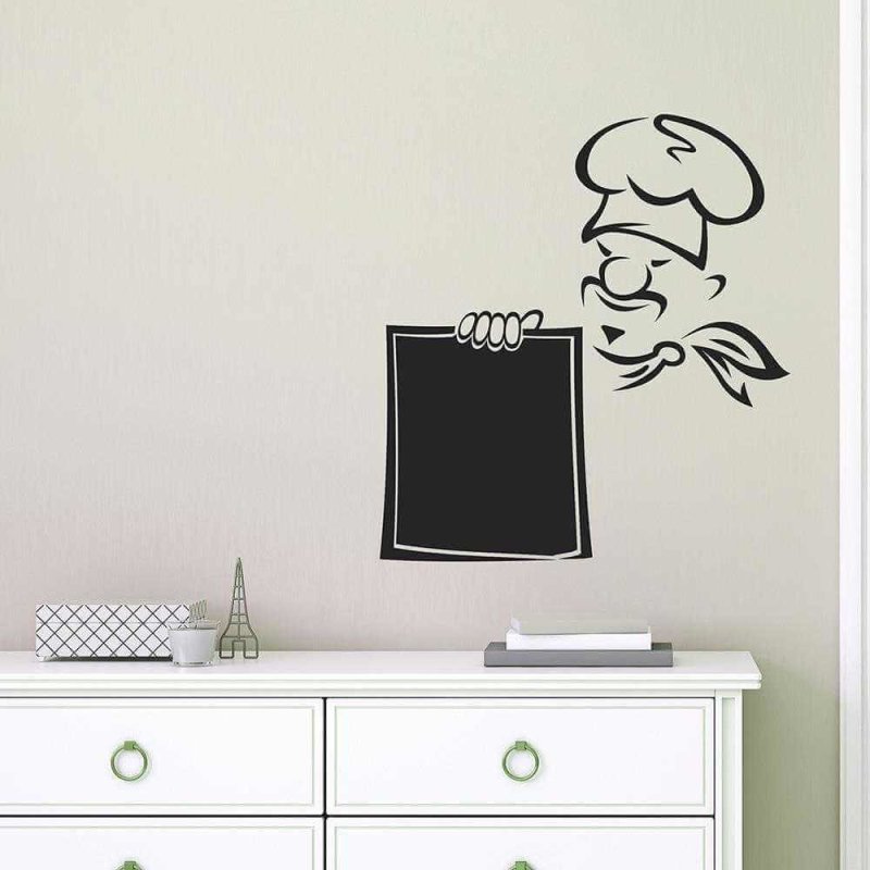 Adesivo Decorativo - menu cuca lousa 0,59x0,64 Metros - Papel na Parede