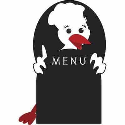 Adesivo Decorativo - MENU lousa 0,59X0,84 Metros - Papel na Parede