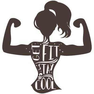 Adesivo Decorativo - Mulher Get Fit - Medidas 0,59x0,61M (Fique magra, continue legal) - Papel na Parede