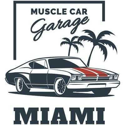 Adesivo Decorativo - Muscle Car Garage - Medidas 0,59x0,63M (Garagem Carro Muscle) - Papel na Parede