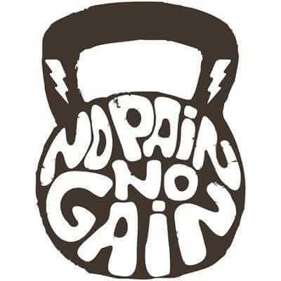 Adesivo Decorativo - No Pain No Gain - Medidas 0,59x0,78M (Sem dor sem ganho) - Papel na Parede
