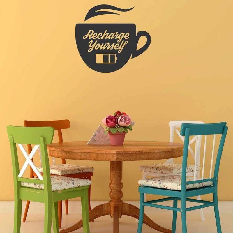 Adesivo Decorativo - recharge 0,59x0,65 Metros (Recarregue- se ) - Papel na Parede