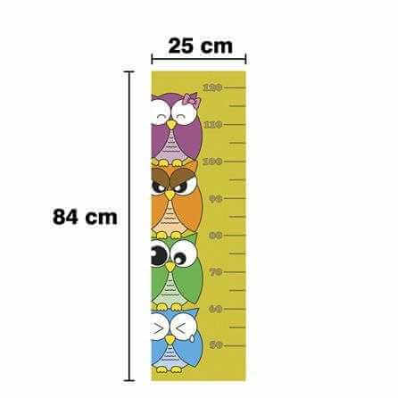 Adesivo Decorativo Régua Coruja 32052873 25x84 cm - Papel na Parede