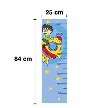 Adesivo Decorativo Régua Foguete 42052873 25x84 cm - Papel na Parede