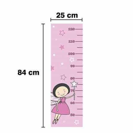 Adesivo Decorativo Régua Menina 42052837 25x84 cm - Papel na Parede