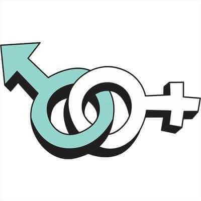 Adesivo Decorativo Simbolo Masculino Feminino Medidas 1x0,59 Metros - Papel na Parede