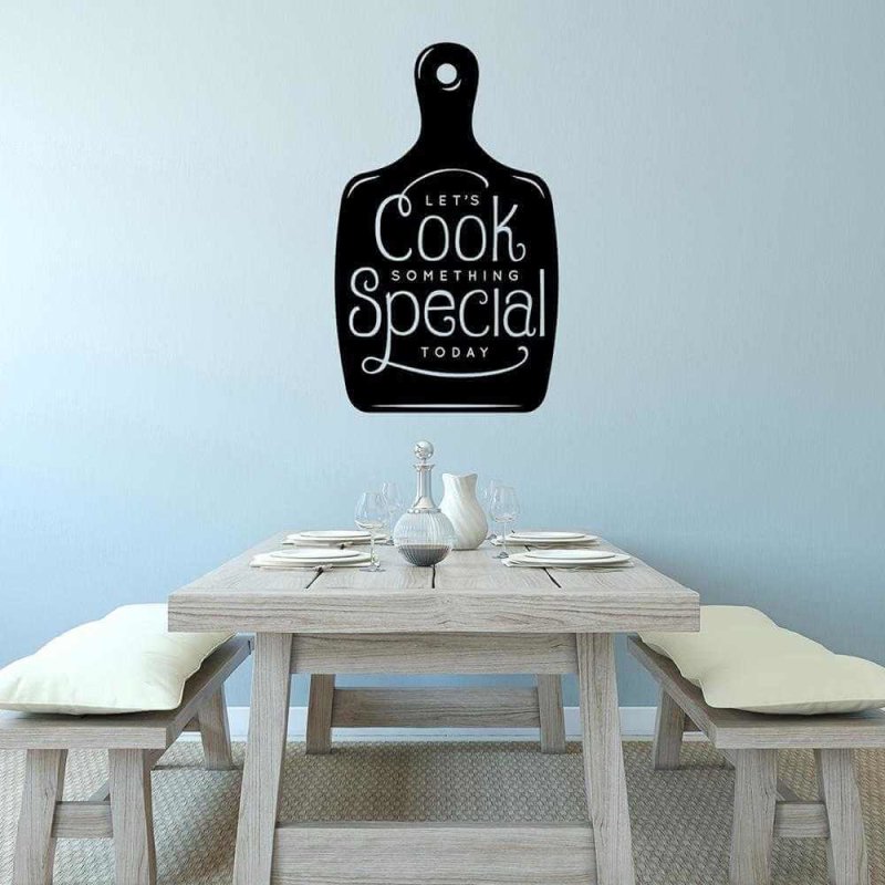 Adesivo Decorativo - special 0,59x0,97 Metros (Vamos cozinhar algo especial hoje) - Papel na Parede