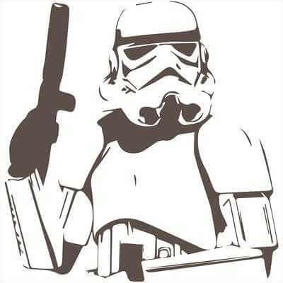 Adesivo Decorativo Star Wars Medidas 0,59x0,6 Metros - Papel na Parede