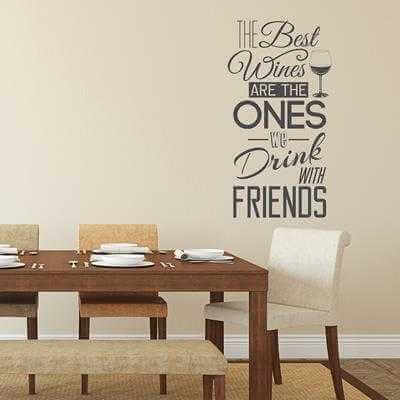 Adesivo Decorativo - the best wine 0,59x1,11 Metros - Papel na Parede