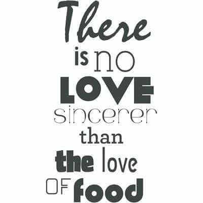 Adesivo Decorativo - there is no 0,59x1,07 Metros (Não há amor mais sincero do que o amor pela comida) - Papel na Parede
