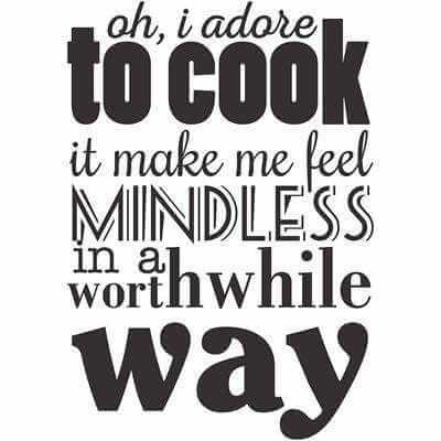 Adesivo Decorativo - TO COOK 0,59X0,85 Metros (Oh, eu adoro cozinhar, me faz sentir desatento de uma forma boa) - Papel na Parede