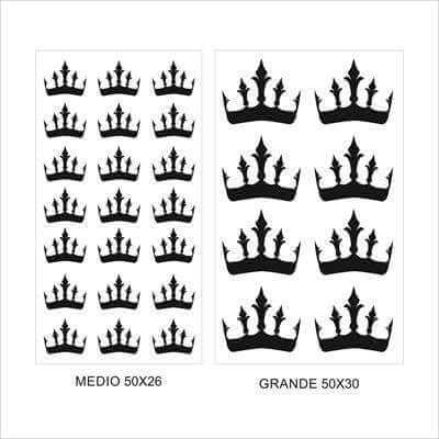 Cartela Adesivo Decorativo coroa jovem - Papel na Parede