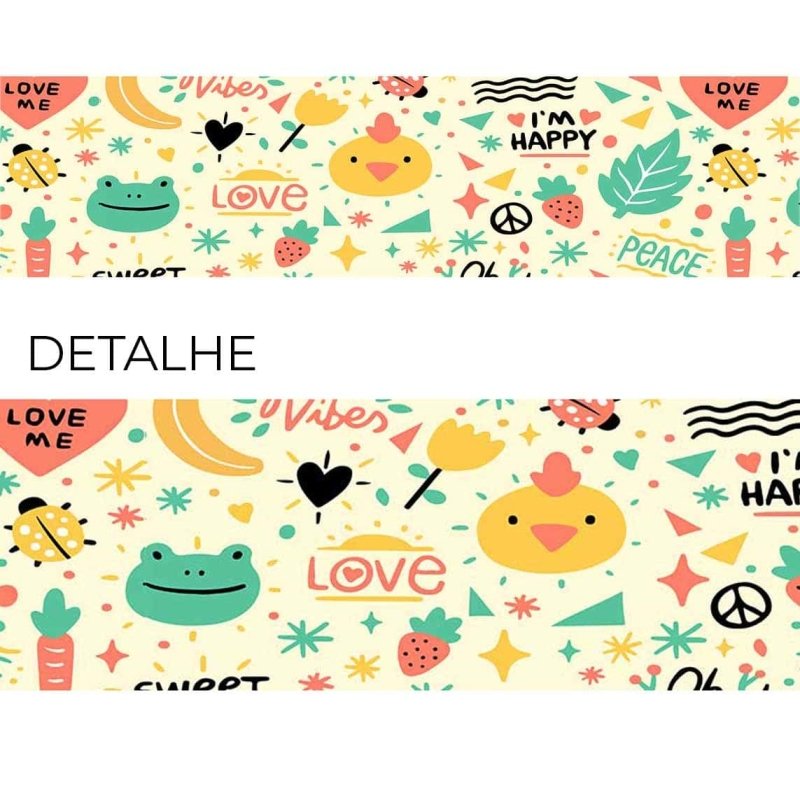 Faixa Border Adesiva Passarinhos Flores e Corações N02127 - Papel na Parede
