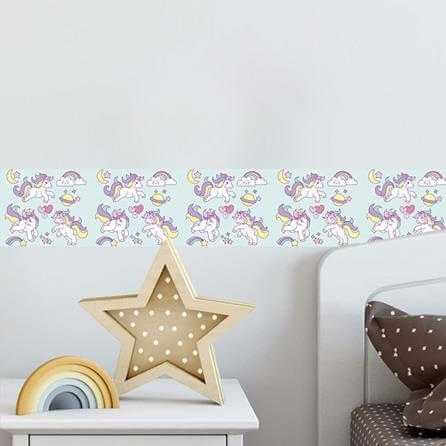 Faixa Border Adesivo Infantil Unicórnio 2019 - Papel na Parede