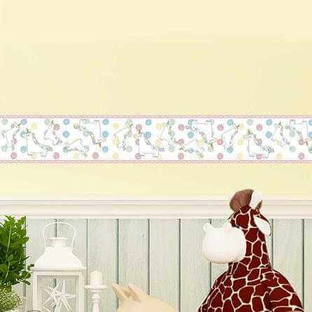 FAIXA BORDER ADESIVO UNICÓRNIO MENINA 5555 - Papel na Parede