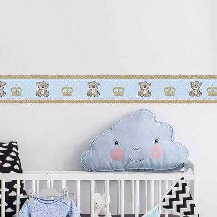 Faixa Border Adesivo Urso Príncipe 154 - Papel na Parede