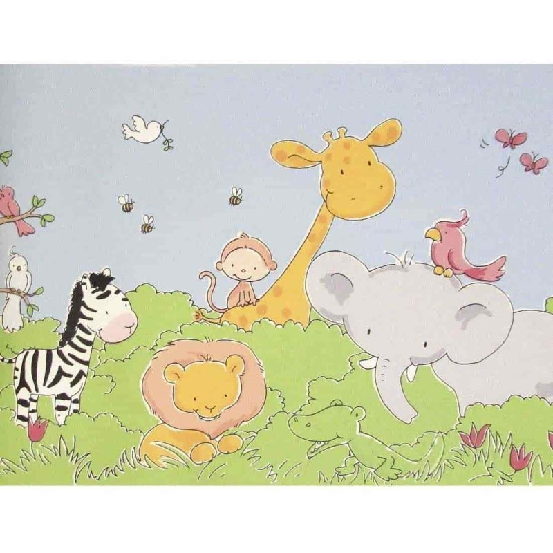 Faixa Border Safari Friends Belga SF6929 - Papel na Parede