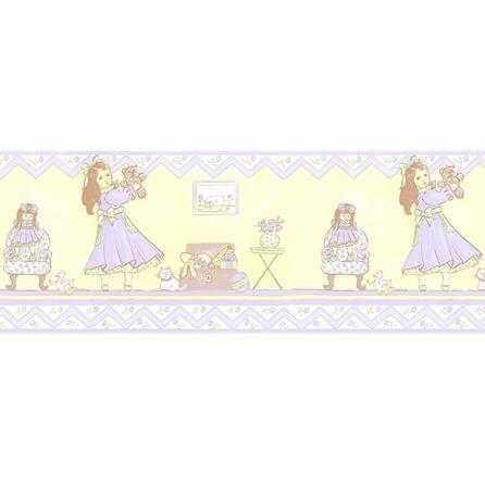 Faixa De Papel Menina Lilás 724 - Papel na Parede