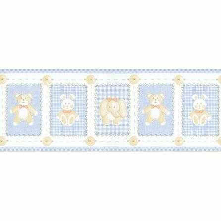 Faixa De Papel Pelucias Azul 5508 - Papel na Parede