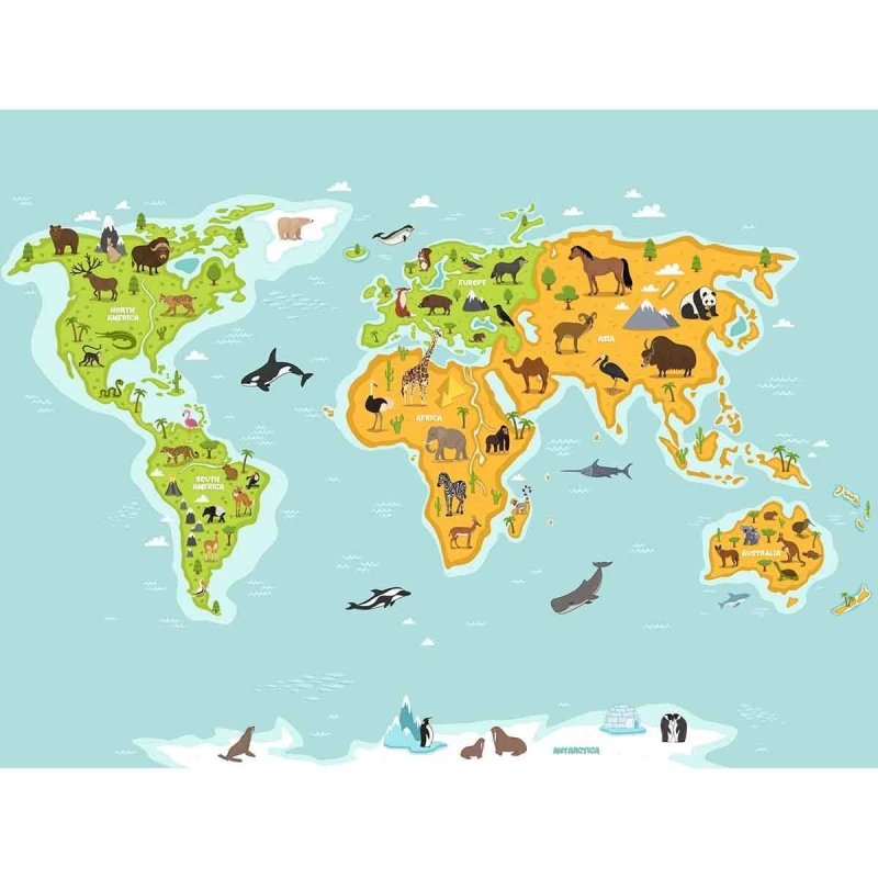 Painel Animais e Regiões PA3829 - Papel na Parede