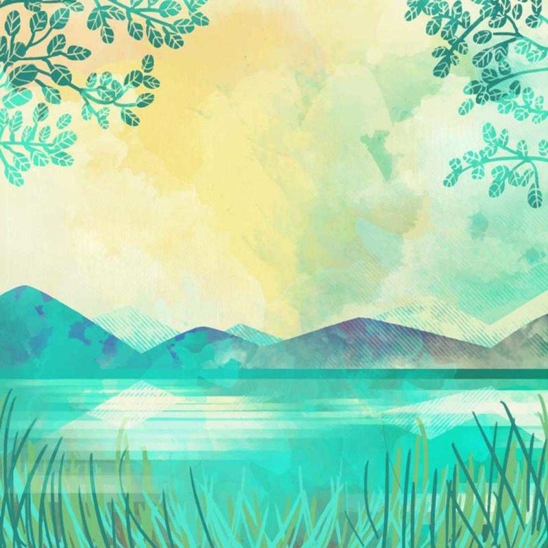 Painel Belezas Naturais em Pintura PA64371 - Papel na Parede