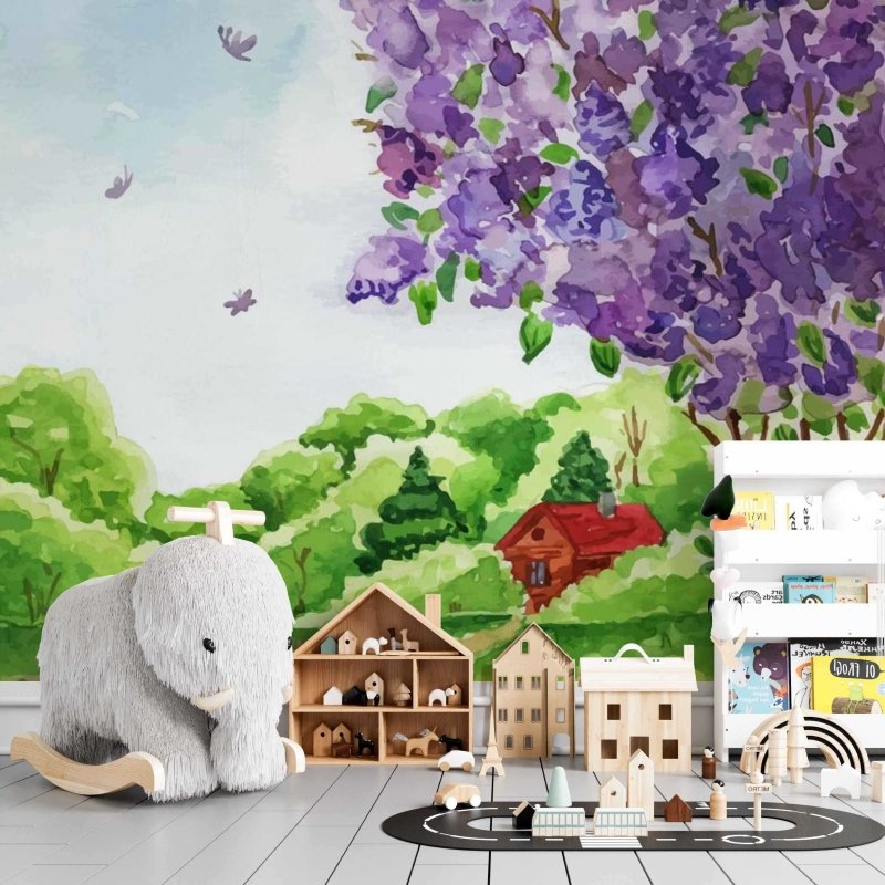 Painel Casinha na Floresta PA2014534 - Papel na Parede