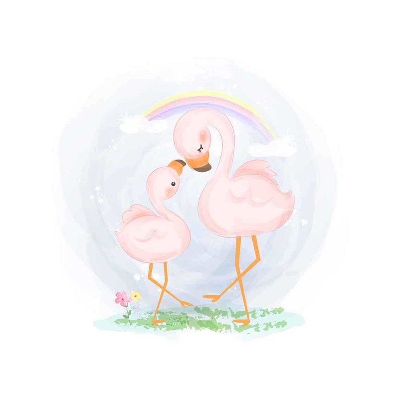 Painel Flamingo Família PA113 - Papel na Parede