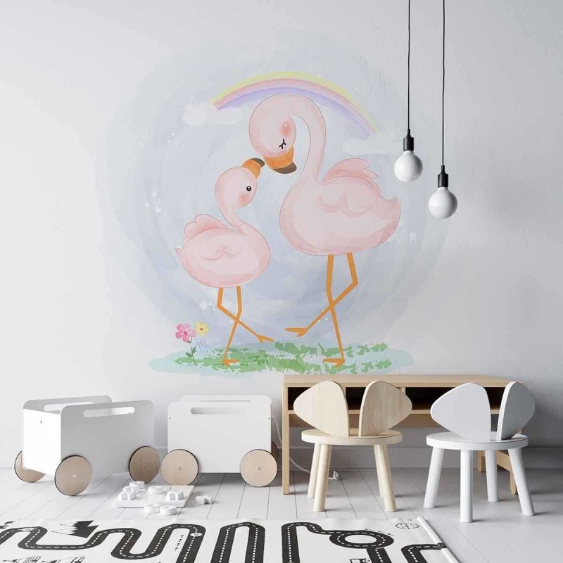 Painel Flamingo Família PA113 - Papel na Parede