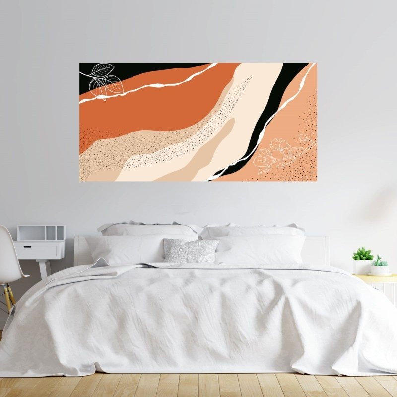 Painel Fotográfico Abstrato Folhas e Flores N011150 - Papel na Parede