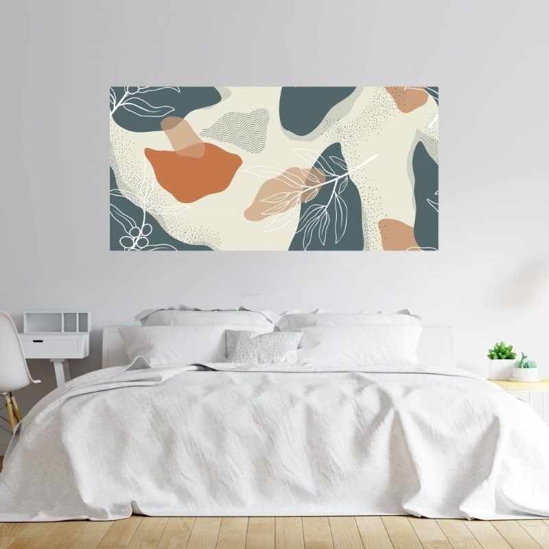 Painel Fotográfico Abstrato Folhas N014301 - Papel na Parede