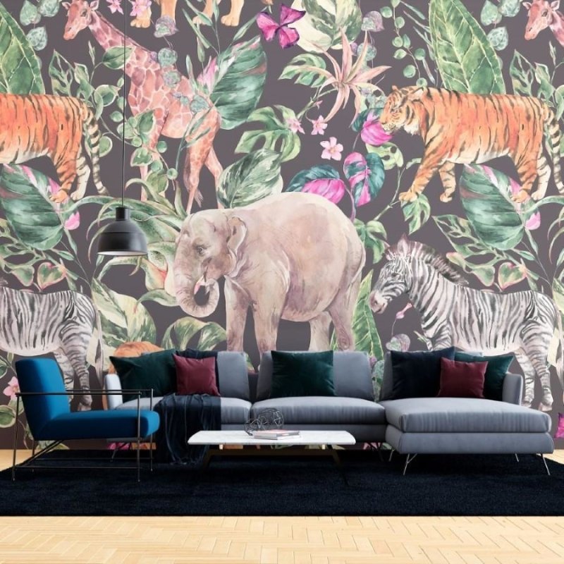 Painel Fotográfico Animais da Savana N012190 - Papel na Parede