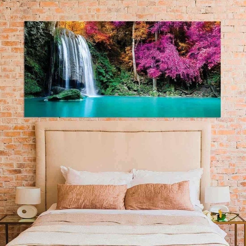Painel Fotográfico Cachoeira Floresta da Tailândia - Papel na Parede