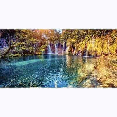 Painel Fotográfico Cachoeira na Croácia - Papel na Parede