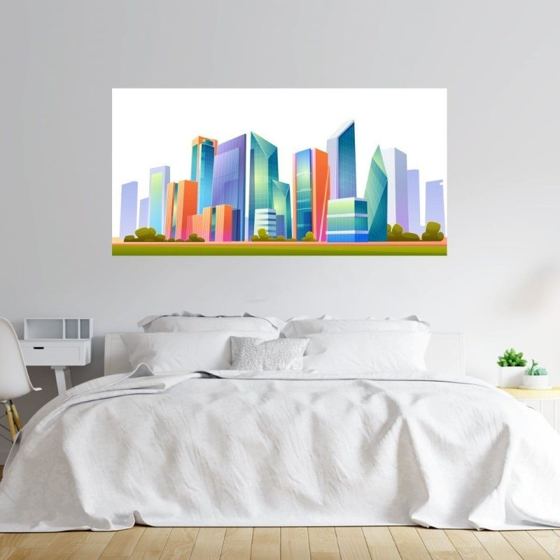 Painel Fotográfico Cidade Colorida N015292 - Papel na Parede