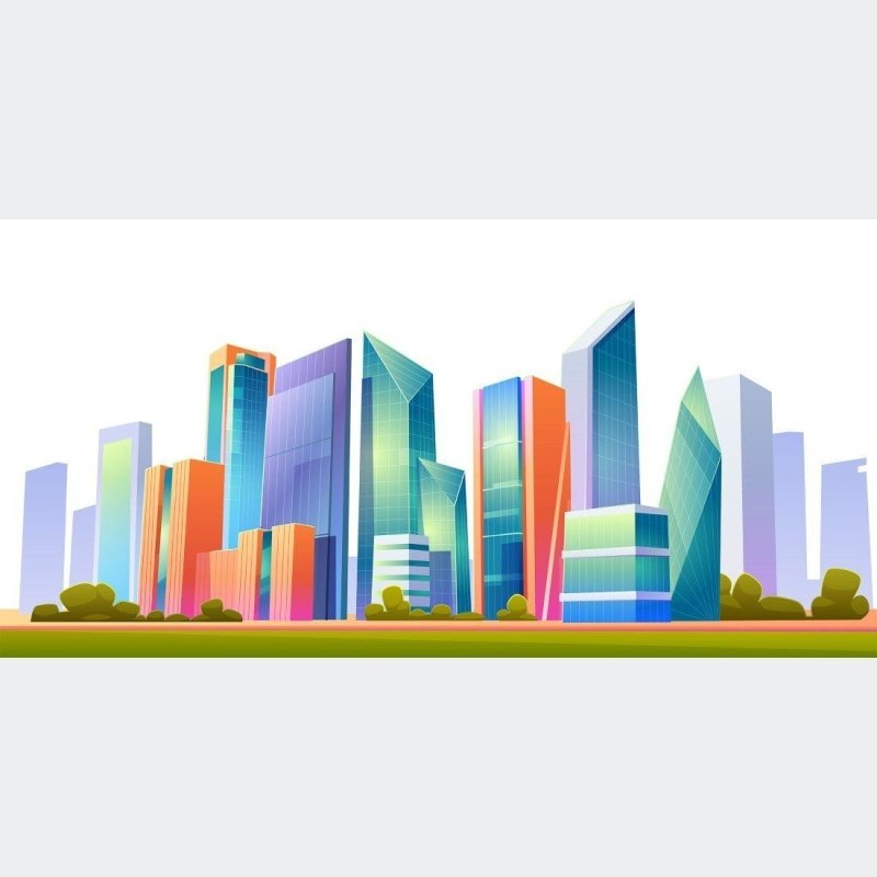 Painel Fotográfico Cidade Colorida N015292 - Papel na Parede